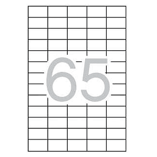 Apli Pack de 1.625 Etiquetas 38x21.2mm - Adhesivo Permanente - Cantos Rectos - Aptas para Impresion y Fotocopias - Color Blanco