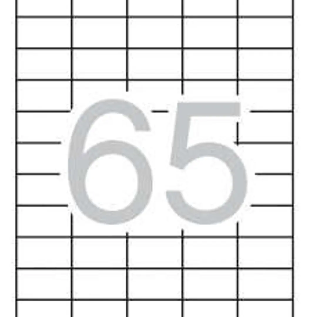 Apli Pack de 1.625 Etiquetas 38x21.2mm - Adhesivo Permanente - Cantos Rectos - Aptas para Impresion y Fotocopias - Color Blanco 1