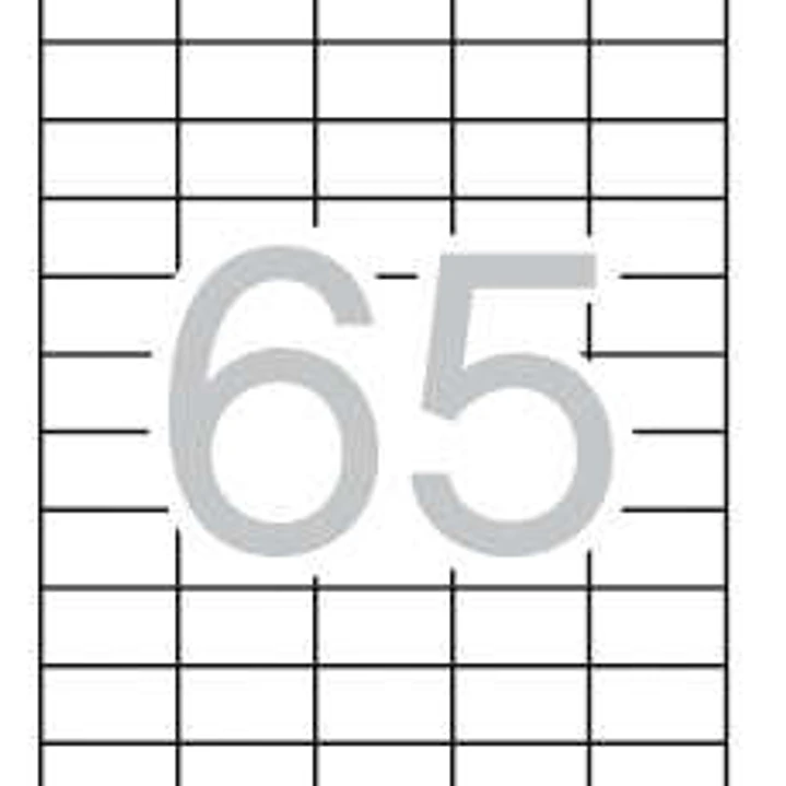 Apli Pack de 1.625 Etiquetas 38x21.2mm - Adhesivo Permanente - Cantos Rectos - Aptas para Impresion y Fotocopias - Color Blanco 1