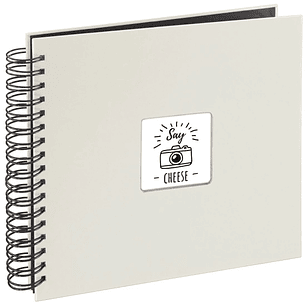 Hama Fine Art Album de Fotos con Espiral - 50 Paginas Negras - Tapa de Papel - 28x24cm - Color Blanco