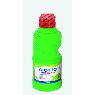 Giotto Extra Quality Fluo Tempera - 250ml - Lispa para el Uso - Botella Bio Pet - Color Verde Fluorescente