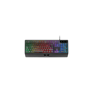 Mars Gaming MK124 Teclado Completo Hibrido H-Mech - Almohadilla Integrada - Disposicion Portuguesa QWERTY PT - Iluminacion FRGB - 450x181x36mm - Color
