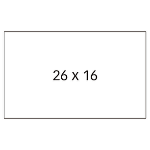 Apli Etiquetas Blancas para Maquinas Etiquetadoras de Precios de 2 Lineas - Tamaño 26 x 16mm - Adhesivo Removible - Pack con 6 Rollos - Compatibles co