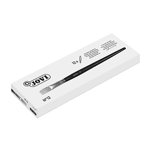 Jovi Pinceles Artisticos Planos Pelo de Cerda Nº 12 - Pelo Natural - Mango de Madera - Punta Plana - Pelo Duro - Color Varios