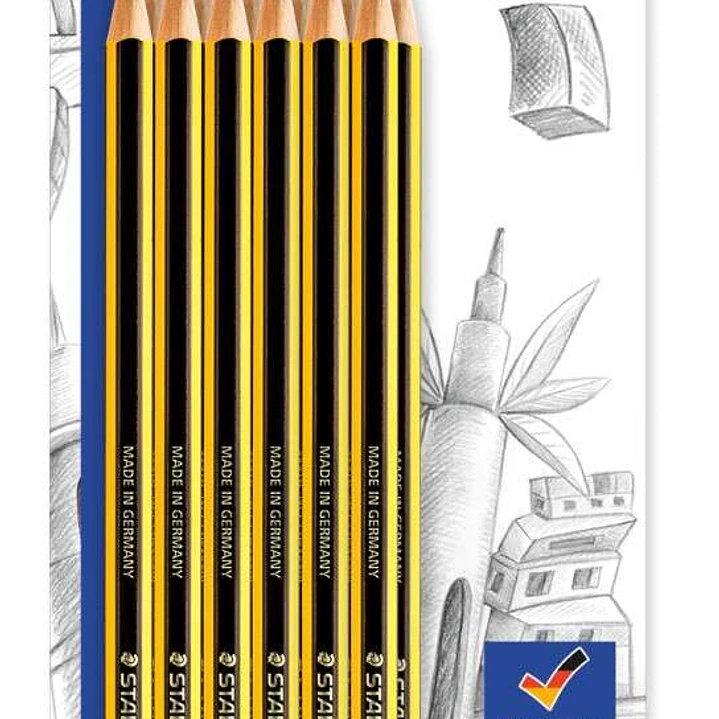 Staedtler Noris 120 Pack de 12 Lapices de Grafito Hexagonales HB - Resistencia a la Rotura - Madera de Bosques Sostenibles 1