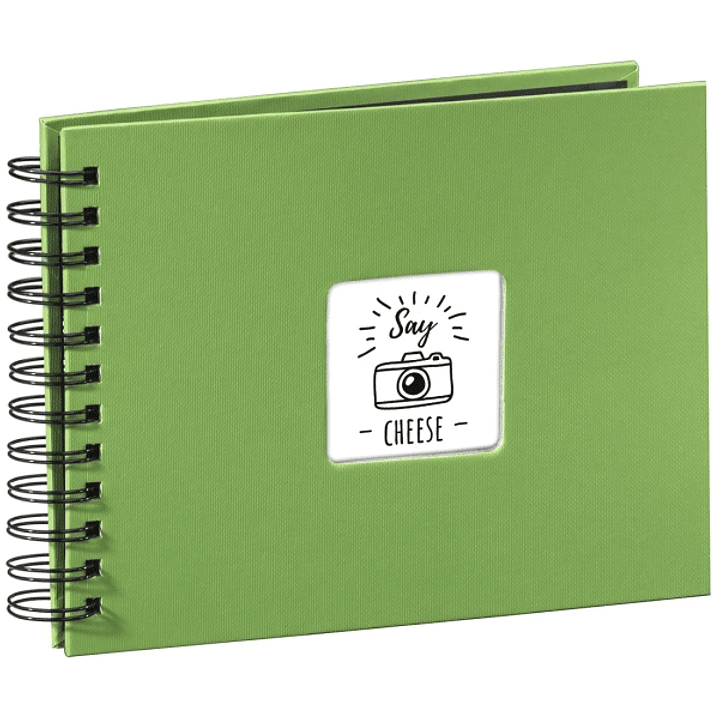 Hama Album de Fotos con Espiral - 50 Paginas Negras - Tapa de Papel - 24x17cm - Color Verde 1