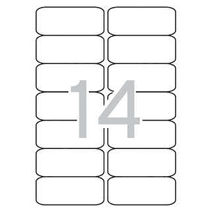 Apli Etiquetas Blancas Permanentes 99.1 x 38.1mm 25 Hojas