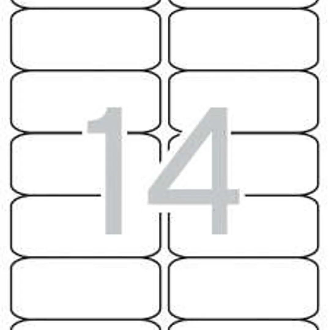 Apli Etiquetas Blancas Permanentes 99.1 x 38.1mm 25 Hojas 1