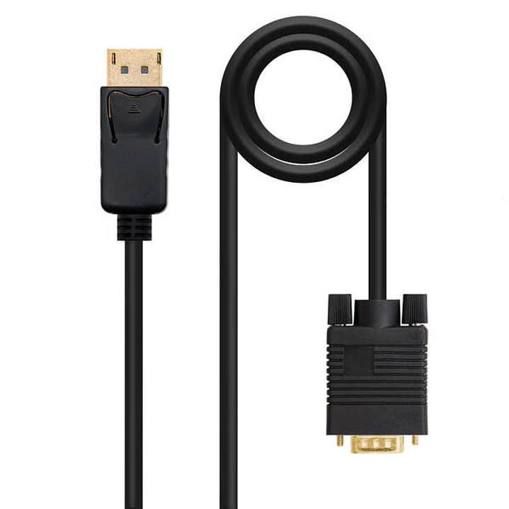 Nanocable Cable Conversor DisplayPort a VGA - DP/M - VGA/M - 1 m - Color Negro 1