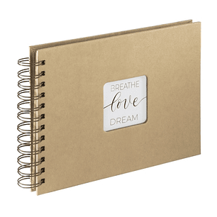 Hama Craft Album de Fotos con Espiral - 40 Paginas de Papel Kraft - Tapa de Papel - 24x17cm - Color Marron