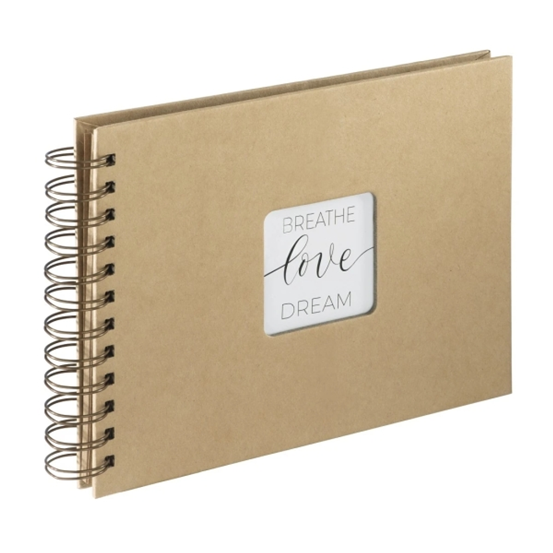 Hama Craft Album de Fotos con Espiral - 40 Paginas de Papel Kraft - Tapa de Papel - 24x17cm - Color Marron 1