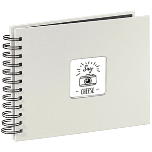 Hama Fine Art Album de Fotos con Espiral - 50 Paginas Negras - Tapa de Papel - 24x17cm - Color Blanco