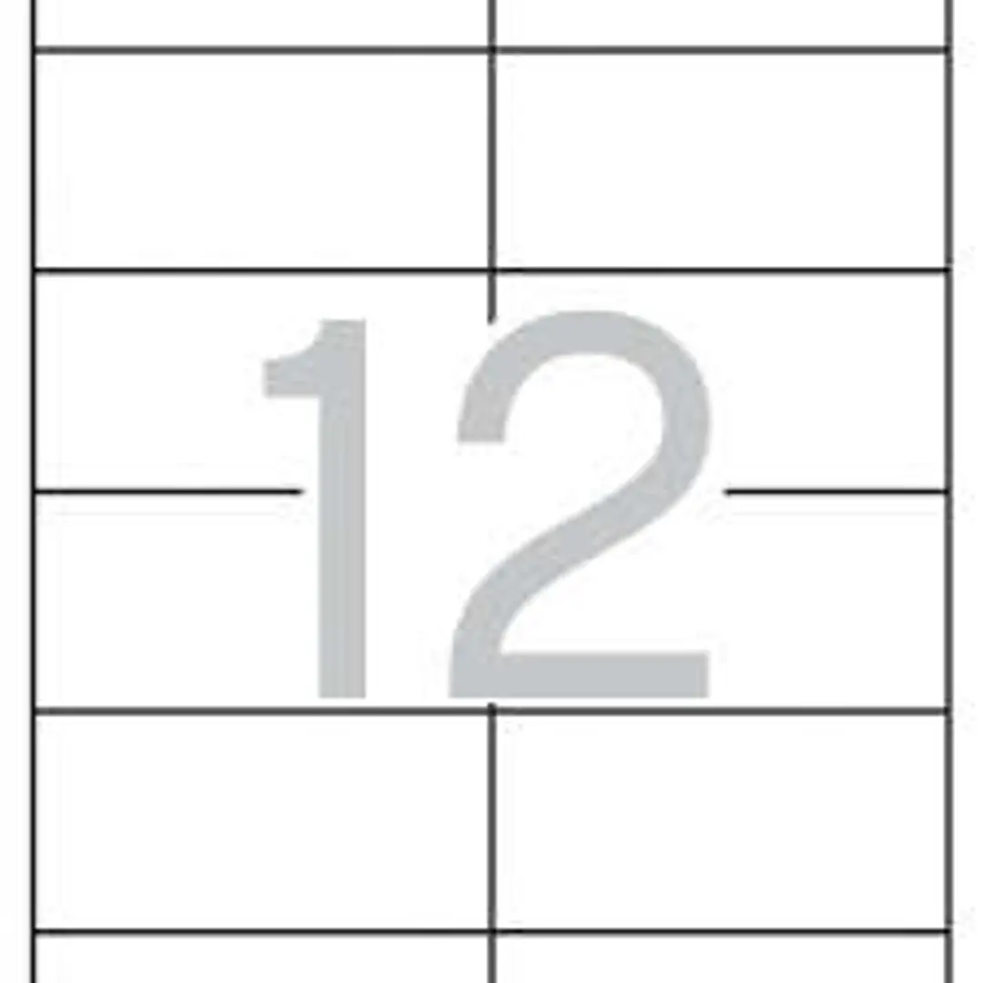 Apli Etiquetas Blancas Permanentes 97.0 x 42.4mm 25 Hojas 1