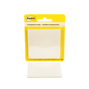 Post-It Bloc de 36 Notas Transparentes - Forma Cuadrada - 73x73mm - Color Transparente