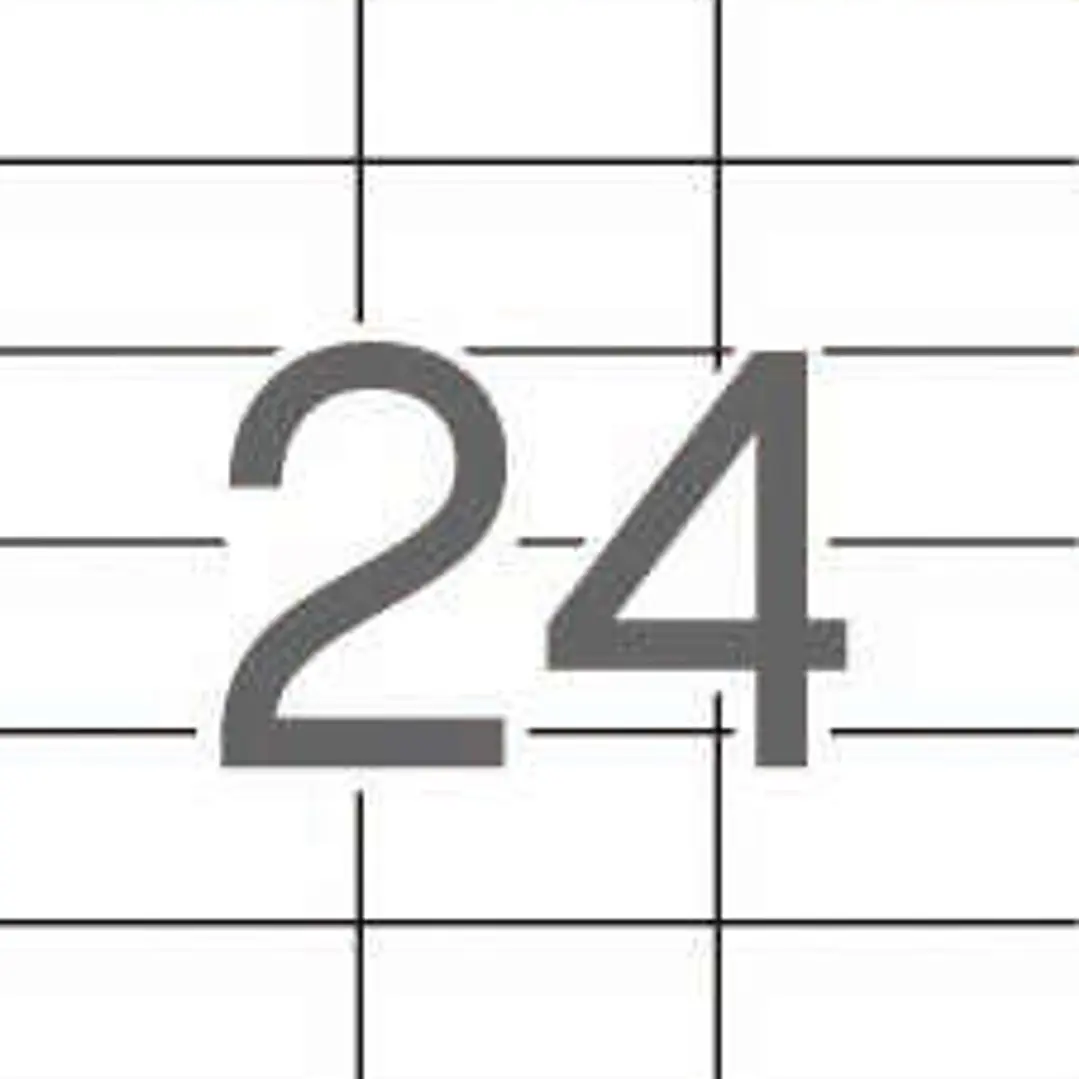 Apli Pack de 600 Etiquetas 70x37mm  - 25 Hojas por 24 Etiquetas - Adhesivo Permanente - Cantos Rectos - Color Blanco 1