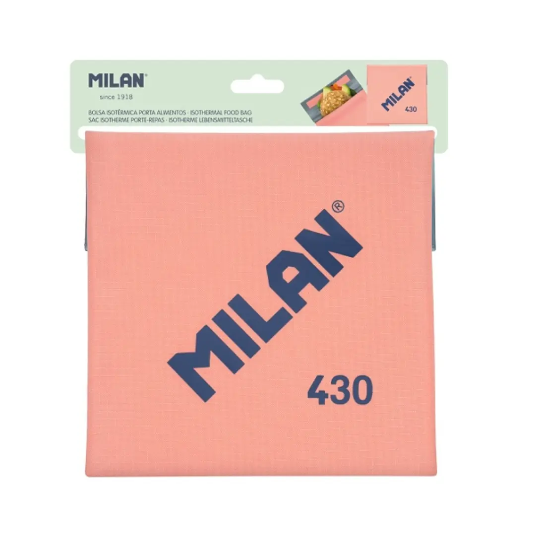 Milan Coleccion 430 Bolsa Isotermica Porta Alimentos 0.3L - Forro Interior Isotermico - Color Rosa 1