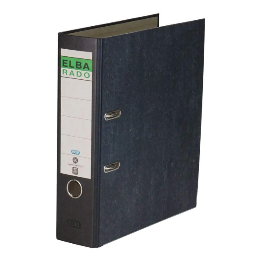 Elba Rado Archivador Palanca - Diseño Clasico Jaspeado - Tamaño A4 - Lomo de 80mm - Resistente y Duradero 1