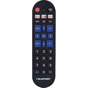 Blaupunkt Mando Universal para Lg, Samsung, Sony, Philips y Panasonic - Preconfigurado - Teclas Grandes - Control por Infrarrojos - Color Negro