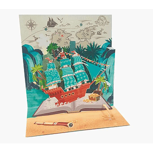 Pictura Tarjeta Felicitacion 3D Pop-Up - Laminas - Purpurina - Relieve - Cortes Laser - 16x16cm - Incluye un Sobre Blanco y Envoltorio en Papel de Cel