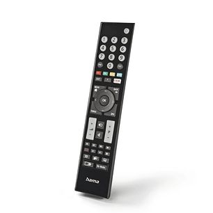 Hama Mando a Distancia para TV Grundig - Alcance 10m - 48 Botones - Acceso Directo a Plataformas de Streaming - 22.4x5x2.1cm - Color Negro