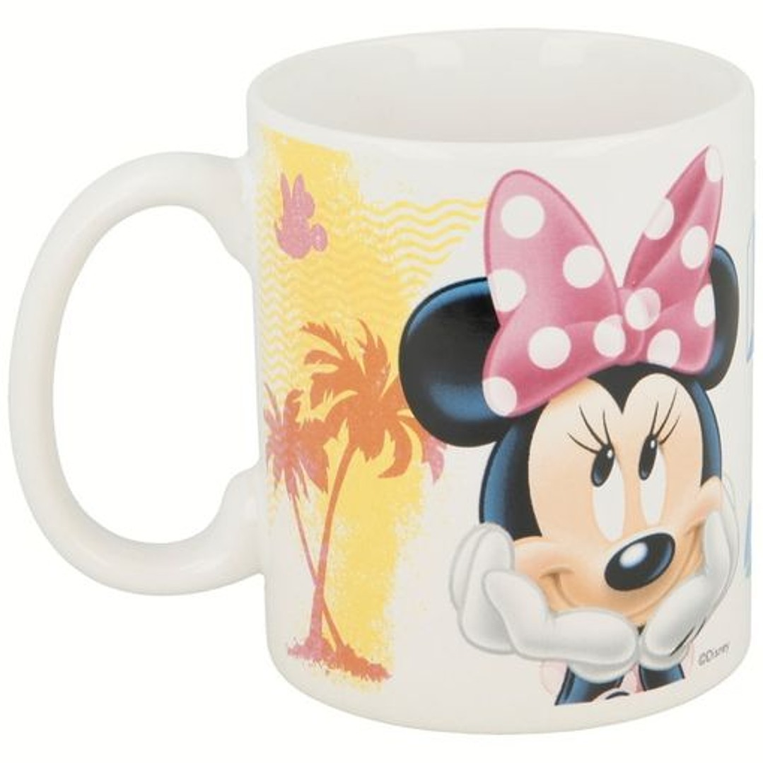 Safta Minnie Mouse Naive Taza Ceramica de 325ml - Apta para Lavavajillas - Apta para Microondas - Color Blanco 1
