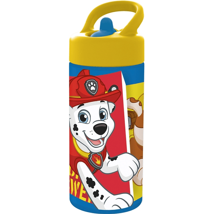 Safta Paw Patrol Funday Botella de 410ml - PVC sin BPA - Tapa con Rosca - Valvula de Salida de Agua - Asa Superior - 74x64x178mm - Color Azul 1