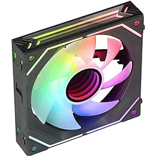 Mars Gaming MF-LINKFINITY Ventilador Modular PWM - Iluminacion Infinity Mirror 360° - Conexion Modular LINKFINITY - Control PWM - Instalacion Sencilla