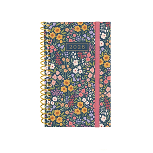 Finocam Design Collection Agenda de Espiral en Catalan - Anual 2026 - Tapa Ligera - Formato E3 - 85x14x127mm - Semana Vista Horizontal - Tematica de F