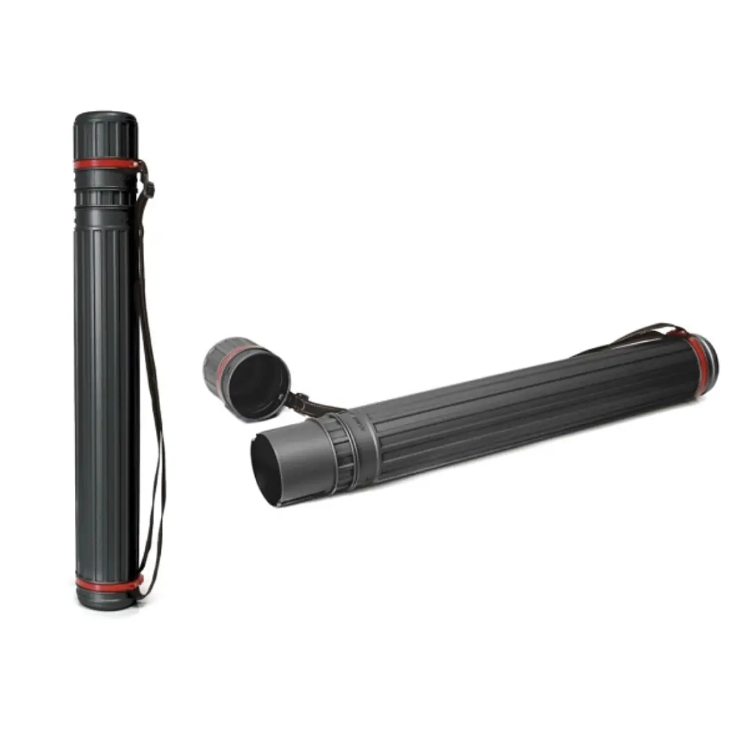 Tubo Portaplanos Grande - Medidas 8x64cm - Con Tapa y Bandolera - Color Negro 1