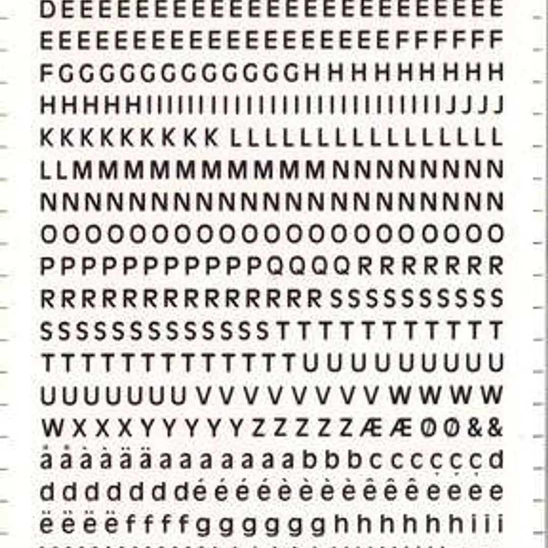 Apli Letras y Numeros Transferibles Super 4mm - 706 Caracteres - Negros Intensos 1