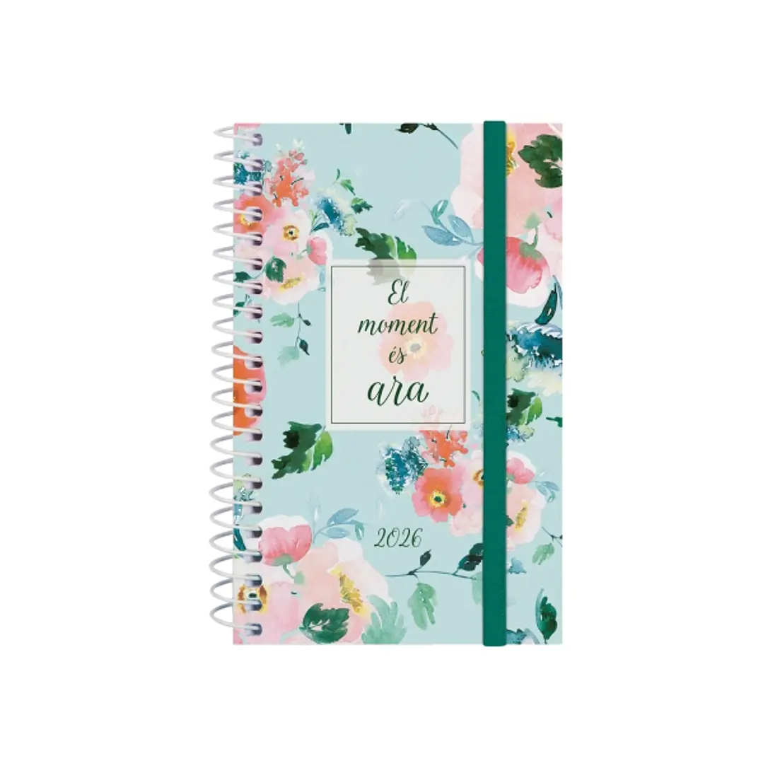 Finocam Design Collection Agenda de Espiral en Catalan - Anual 2026 - Tapa Ligera - Formato E3 - 85x14x127mm - Semana Vista Horizontal - Tematica de F 1