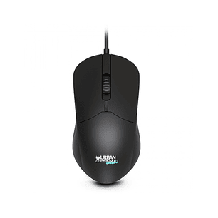 Urban Factory Cyclee Raton con Cable - 1200dpi - Conexion USB-A - Adaptador a USB-C - Uso Ambidiestro - Color Negro