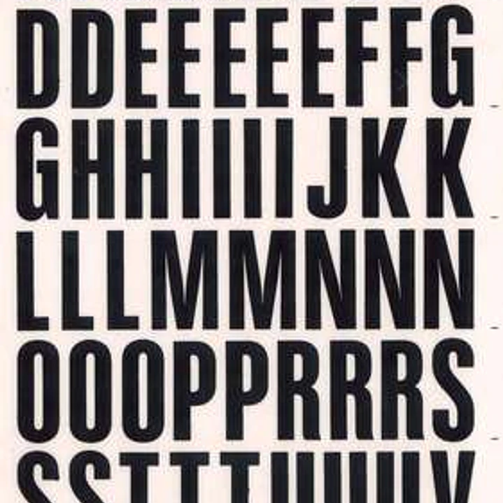 Apli Letras Transferibles Super Negras 24mm - 86 Caracteres - Facil Aplicacion - Gran Calidad - Resistente al Agua - Negro 1