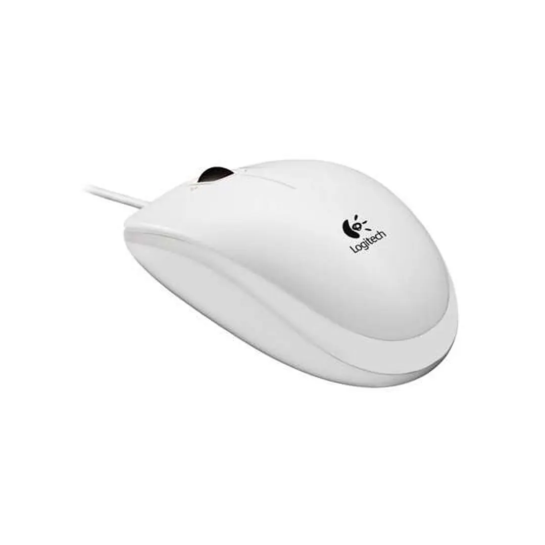 Logitech B100 Raton USB 800dpi - 3 Botones - Uso Ambidiestro - Cable de 1.80m - Color Blanco 1