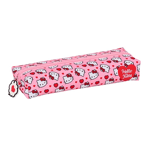 Safta Hello Kitty Portatodo - Cremallera - Goma Elastica - 0.53L - 220x70x40mm - Color Rosa