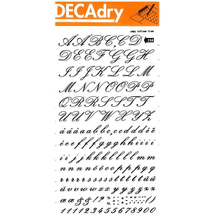 Apli Letras y Numeros Transferibles Super 12mm - 179 Caracteres - Negros Intensos