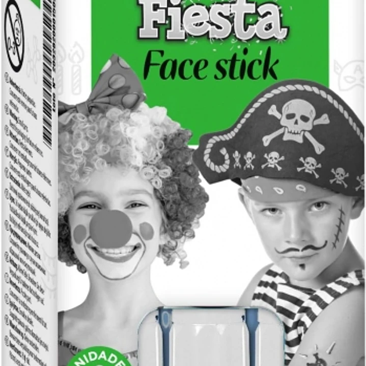 Alpino Fiesta Face Stick Pack con 6 Barritas de Pintura Facial - Sistema Retractil Giratorio - Se Lava con Agua - Testado Dermatologicamente - Color B 1