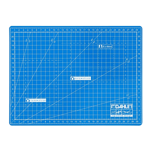 Dahle 10690 Plancha de Corte A4 22x30cm - 5 Capas con Nucleo Resistente al Corte - Lineas de Orientacion - Color Azul