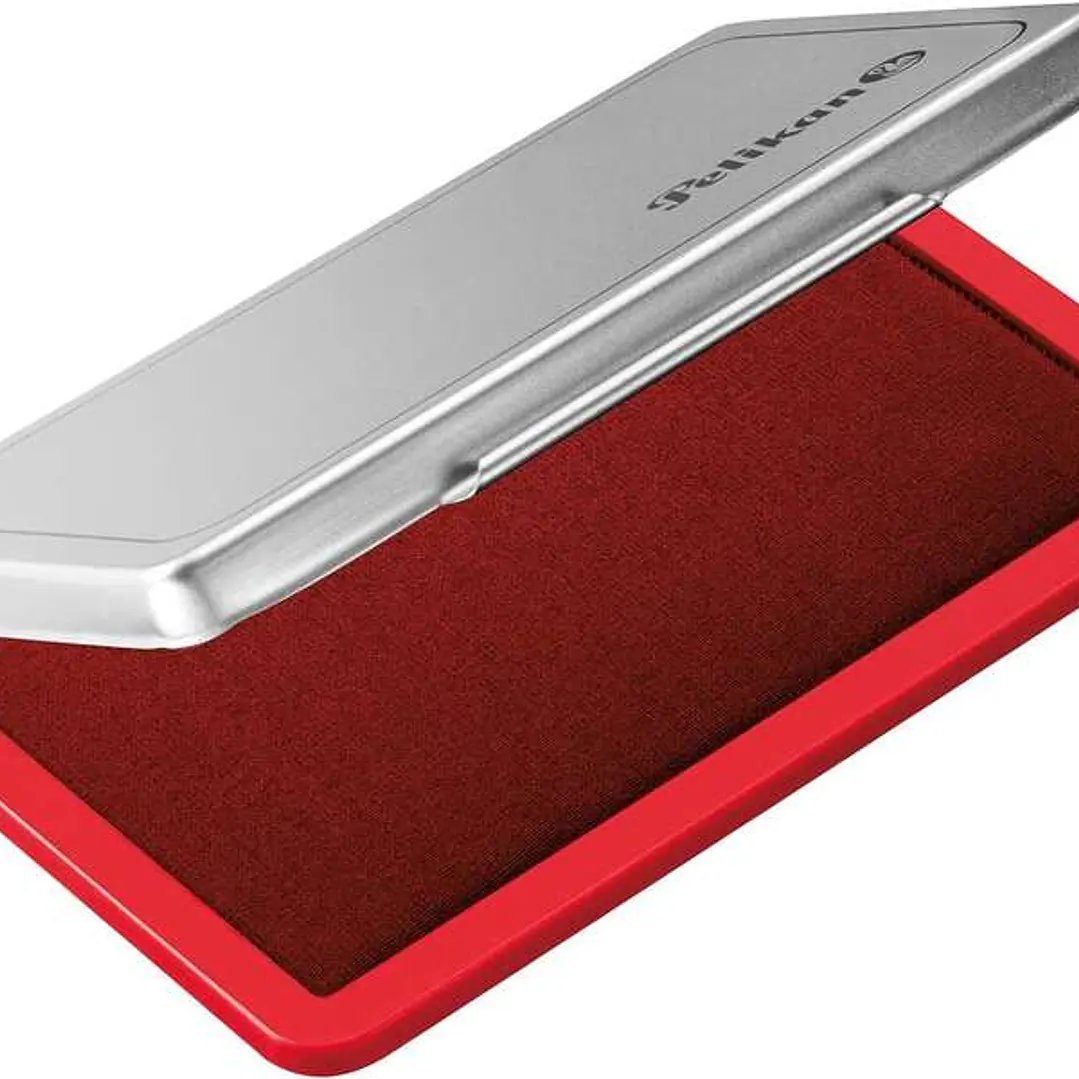 Pelikan Tampon Pelikan N.2 7x11cm - Ideal para Marcar Documentos - Tinta de Alta Calidad - Facil de Recargar - Color Rojo 1