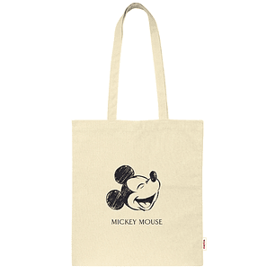 Safta Mickey Mouse Tote Bag Bolsa de Tela - Asas de Mano - Color Beige