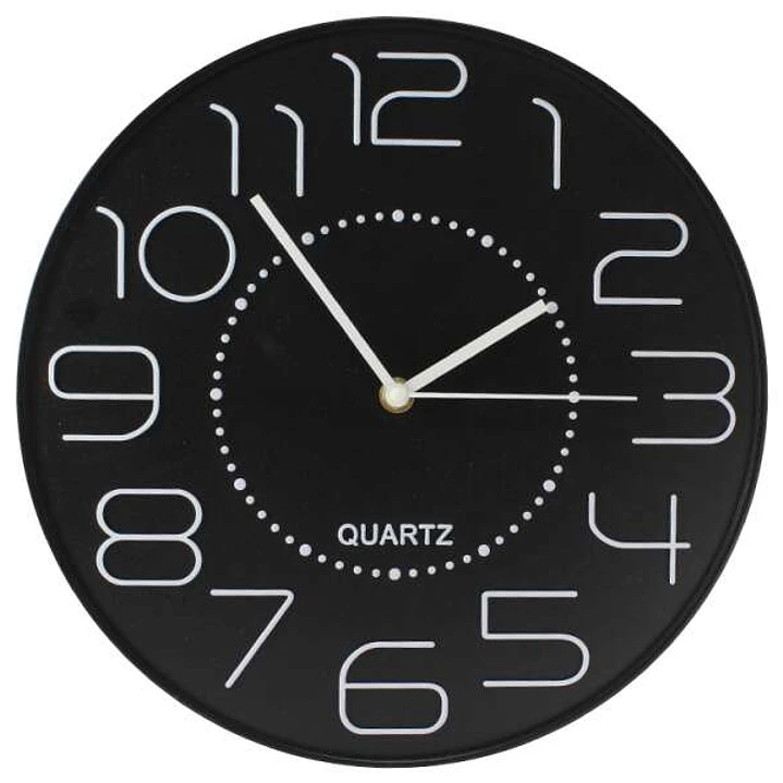 Bismark Reloj Oficina Numeros Blancos sin Cristal - Manecillas de Aluminio - Color Negro 1