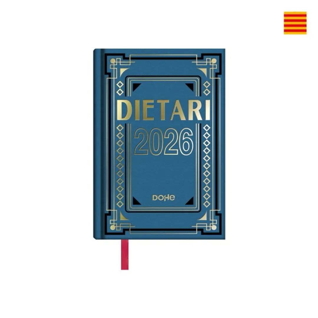 Dohe Dietario Anual Octavo en Catalan - Dia Pagina - Fabricado en Geltex con Carton Contracolado - Tamaño 11.5x16.6cm - Colores Surtidos Aleatorios 1