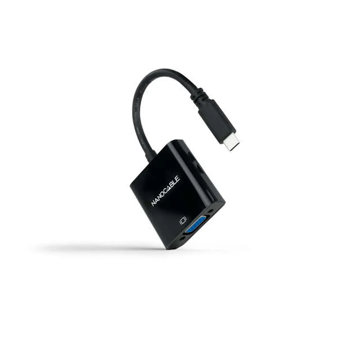 Nanocable Conversor USB-C A VGA - 10cm - Color Negro 1
