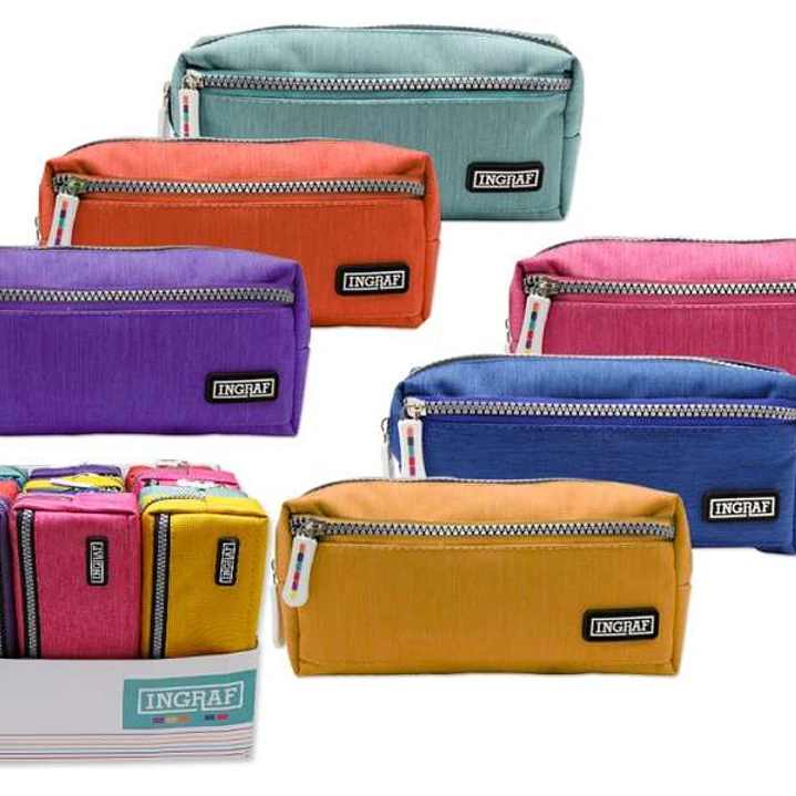 Ingraf Mediterraneo Portatodo Plano - Diseño Elegante - Material Resistente - Cierre Seguro - Ideal para Viajes y Uso Diario - Colores Surtidos 1