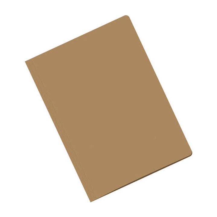 Dohe Pack de 50 Subcarpetas Cartulina de 170gr Folio - Con Ranura para Fastener - Resistente y Duradera - Color Marron - Con Ranura para Fastener - Re 1