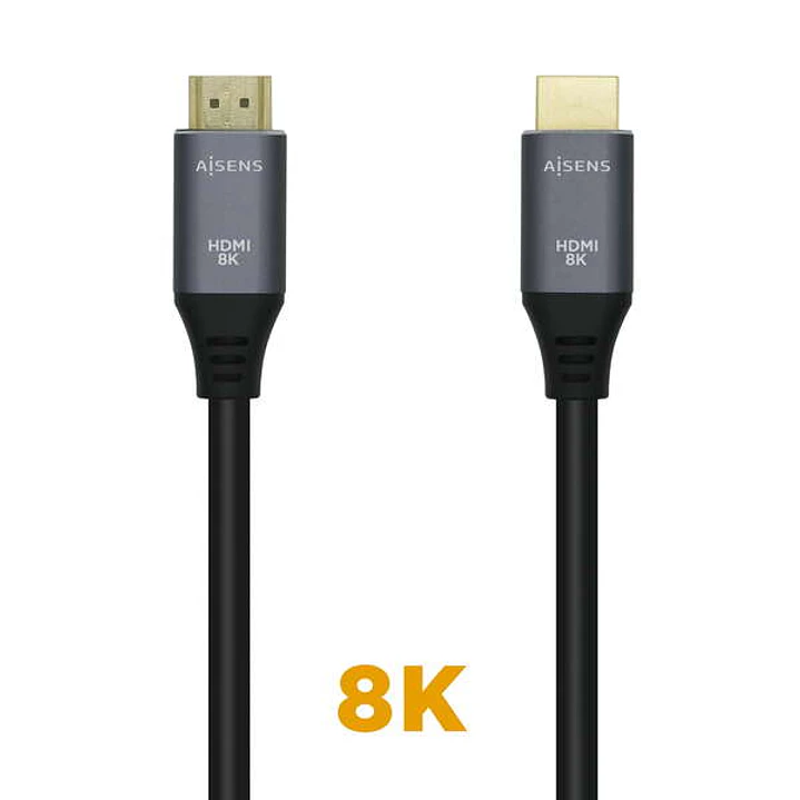 Aisens Cable HDMI V2.1 Ultra Alta Velocidad 8K@60Hz 48Gbps - A/M-A/M - 3.0m - Color Negro 1