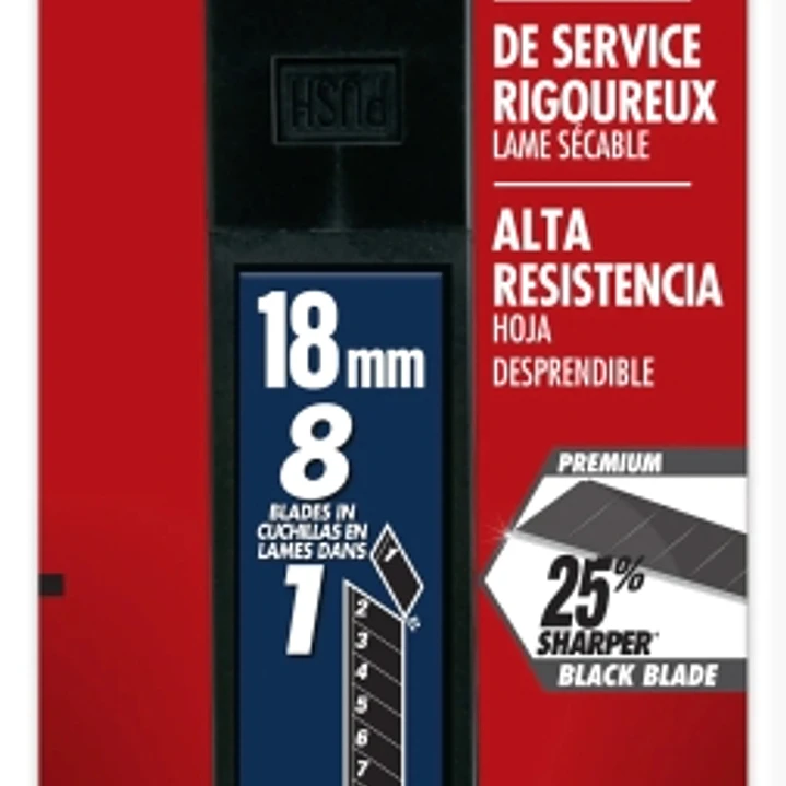 Olfa Pack de 10 Cuchillas de Negras para Cuters 18mm - Acero al Carbono - Un 25% mas Afiladas - 8 Segmentos 1