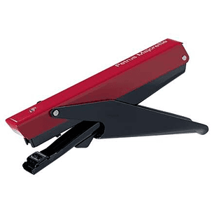 Petrus 205 Mini Majorette Grapadora de Tenaza + 1 Caja 600 Grapas - Hasta 10 Hojas - Grapado Cerrado - Colores Surtidos
