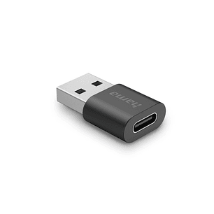 Hama Essential Adaptador USB - USB-C Hembra - USB-A Macho - 10 Gbit/s - Color Negro