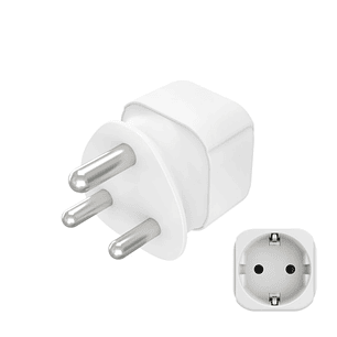 Hama Adaptador de Viaje Toma Tipo M - Potencia hasta 4000W - Hembra Tipo Schuko - Voltaje 230-250V - 7.5x5.2x5.5cm - Color Blanco